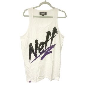 Neff‎ Men’s Size Large White Spellout Tank Top